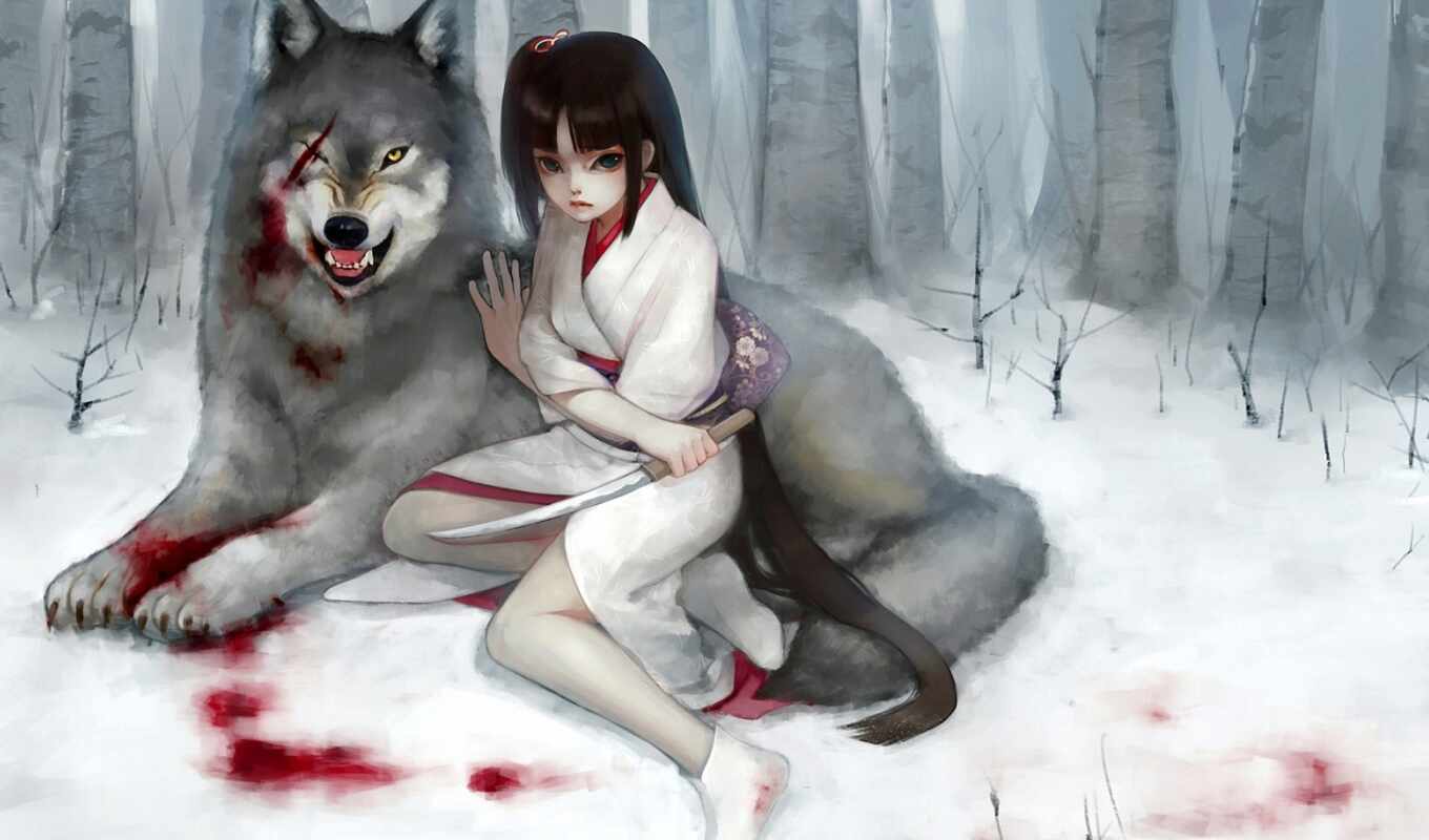 blood, anim, wolf