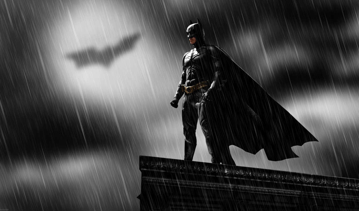 picture, movie, rain, comics, batman, hero