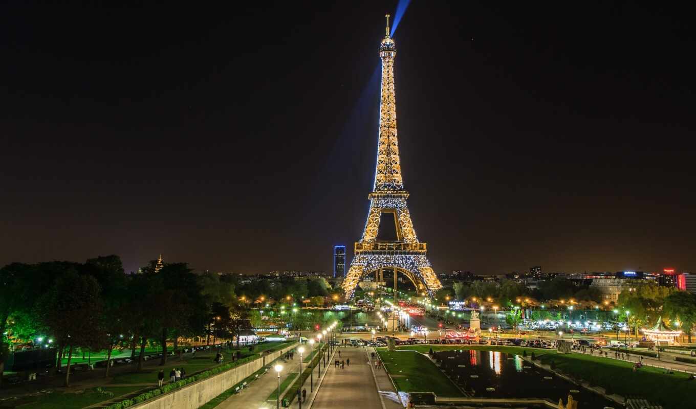 night, Paris, tower, eiffel, eifelevyi