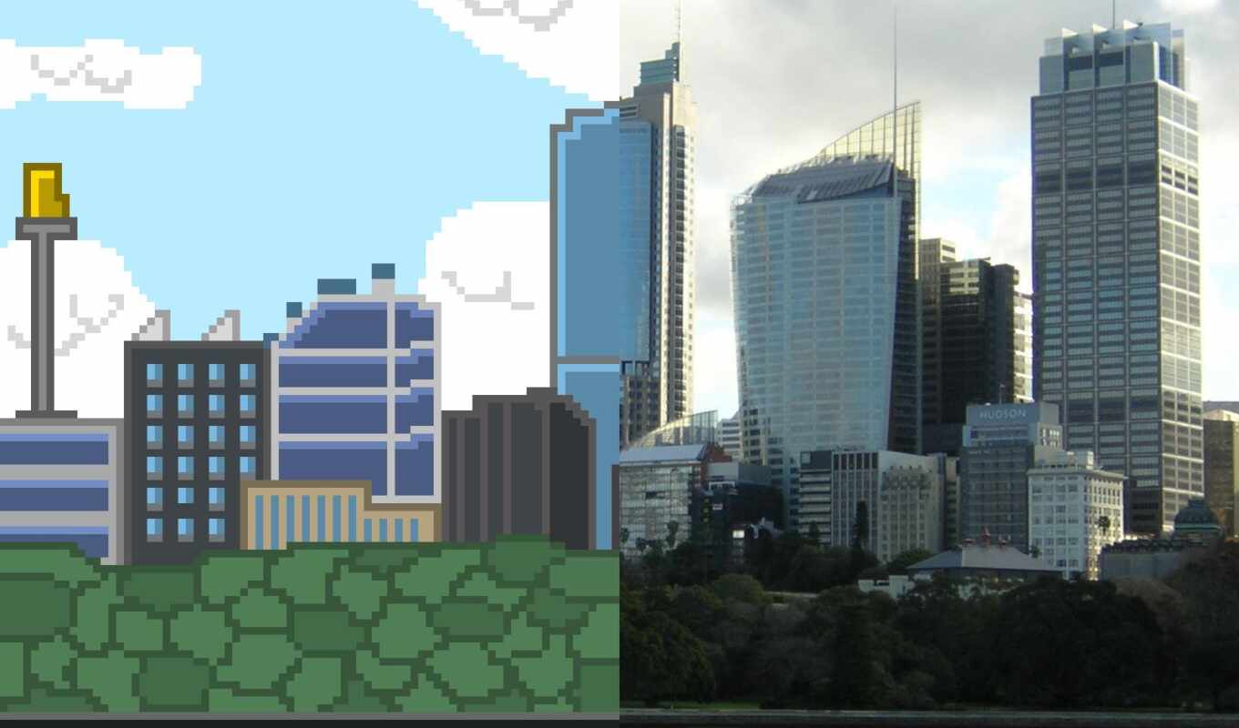 art, city, cityscape, skyline, square, cloud, pixel, build, skyscraper, rare, metropolis