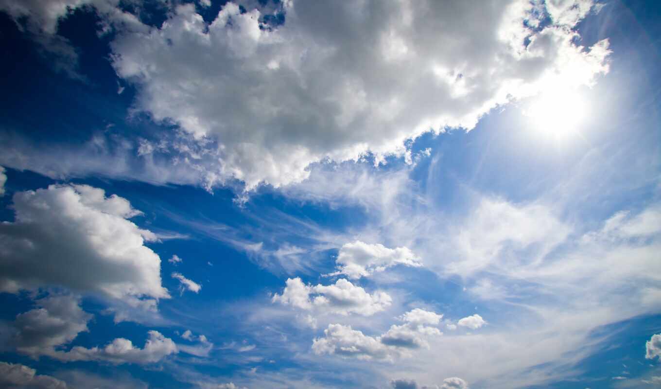 sky, high, blue, white, cloud, which, news, beautiful, Voronezh, screensaver, dozhdat