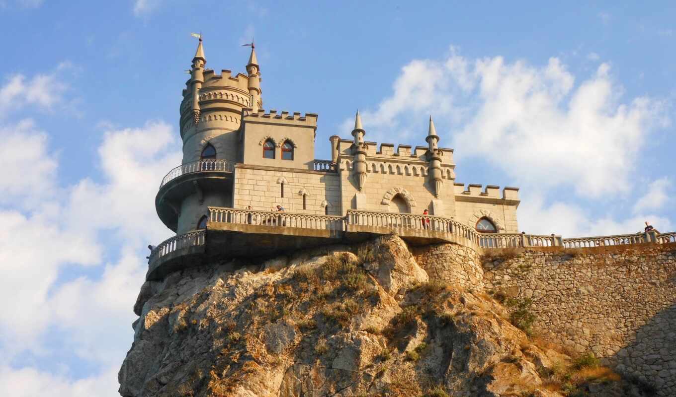 castle, ukraine, vertical, gothic, nest, Crimea, swallow, yalta, castle, fantastic
