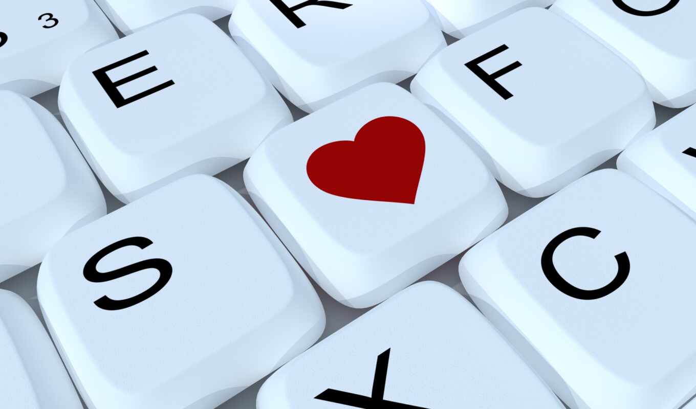 клавиатура, love, сердце, алфавит, буква, признание
