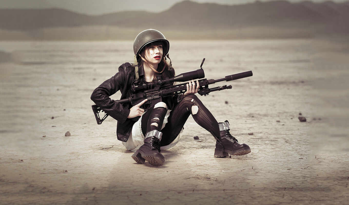 girl, full, rifle, sniper, weapon, army, soldier, devushki, rifles, snipers