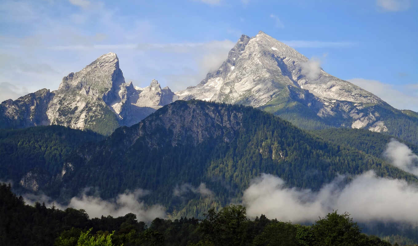 widescreen, the, picture, alpen, berg, watzmann, call, berchtesgadener, check, bergmassist