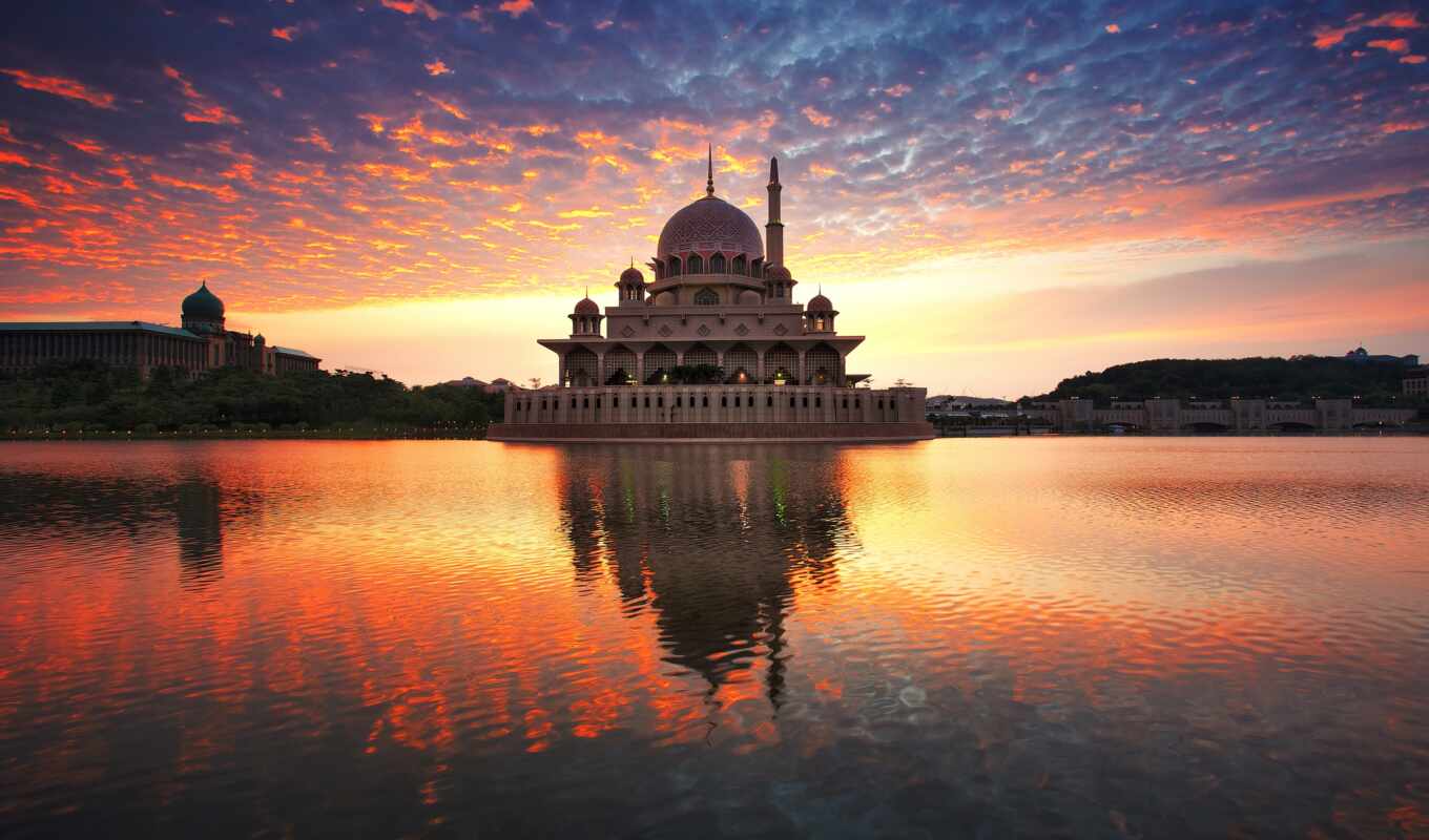 architecture, море, les, fond, malaysia, mosque, lapse, putra, putrajaya, malaisie, mosquee