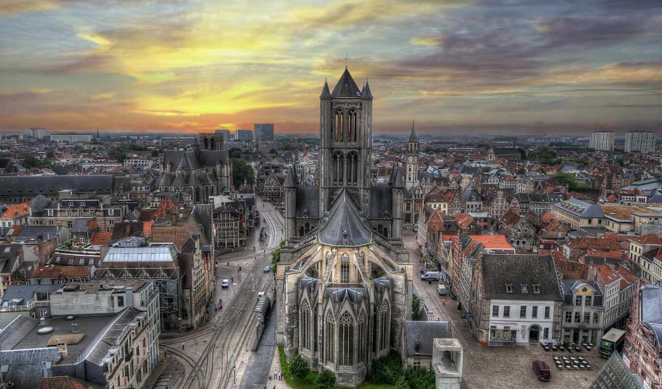 man, mobile, to do, city, cityscape, Nicholas, Belgium, church, explore, free, ghent