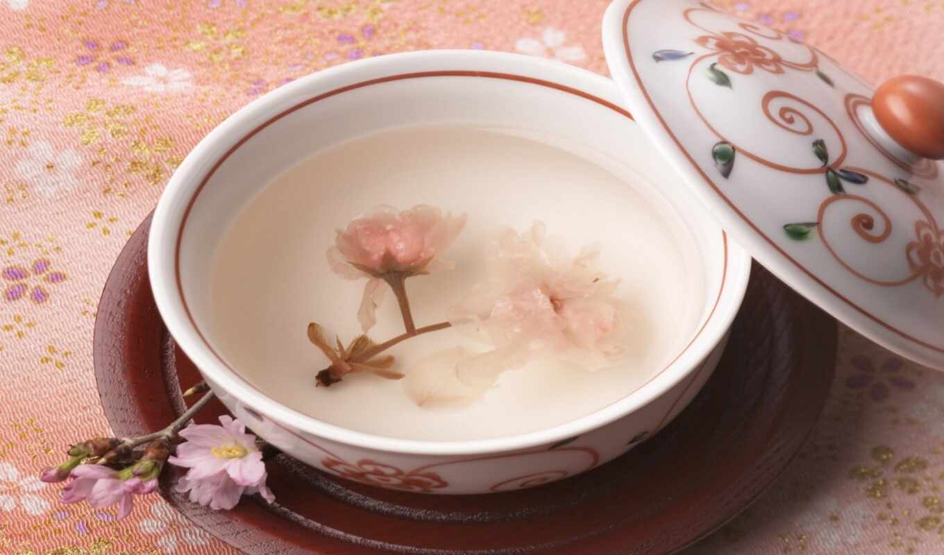 petals, Sakura, cherry, tea