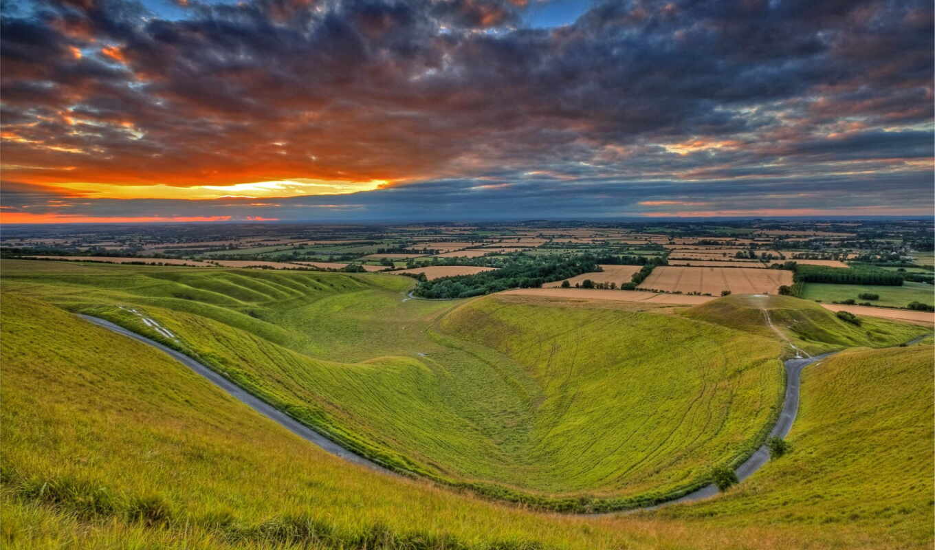 коллекция, красивых, поле, англия, hill, cheap, uffington, невероятная, oxfordshire