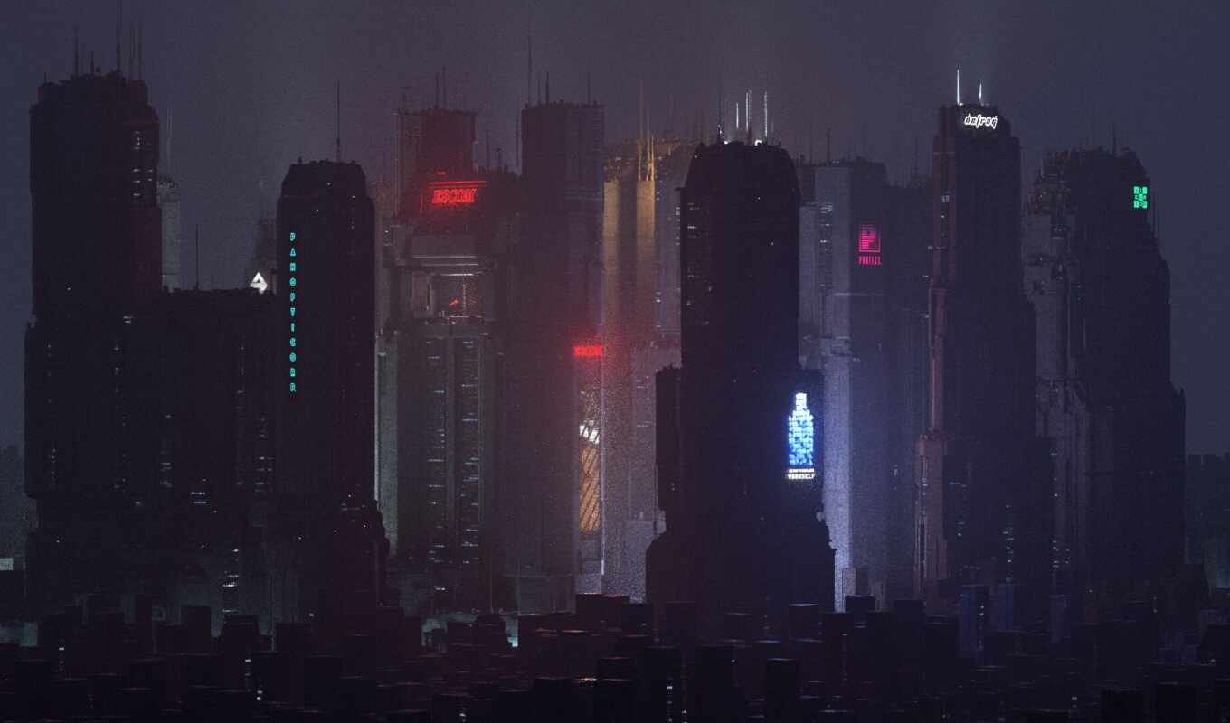 city, cityscape, dark, futuristic