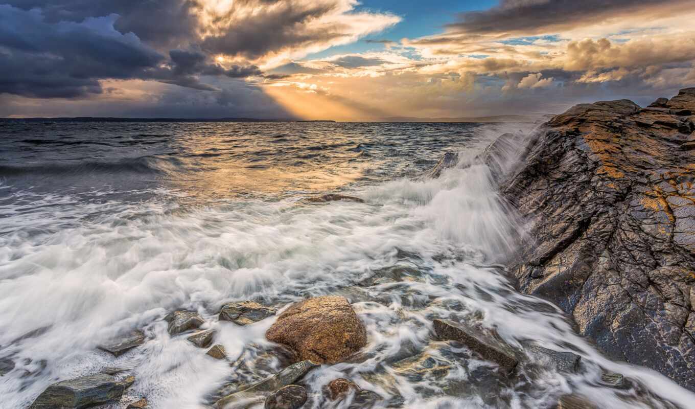 landscape, wave, natural