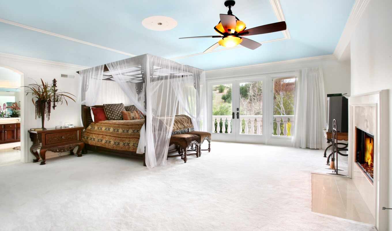 beautiful, interior, bedroom, furniture, bedrooms, interns, light, big, window, спален