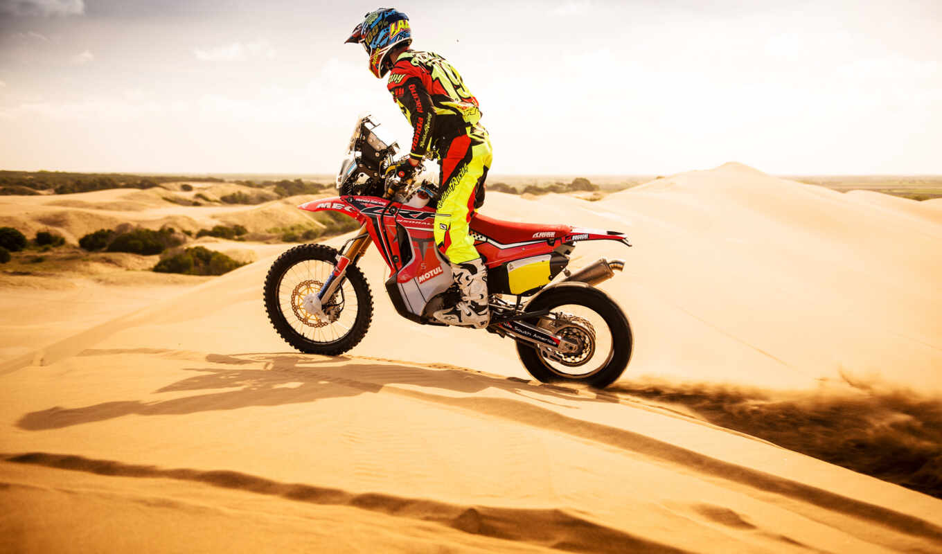 мотоцикл, песок, honda, пустыня, bike, tab, dakar, wexler