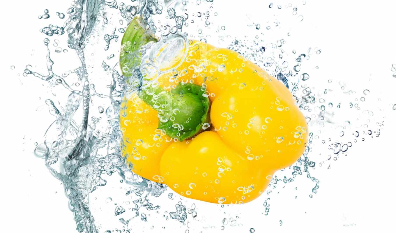 water, images, fruits, drops, yellow, vegetable, pepper, paprika