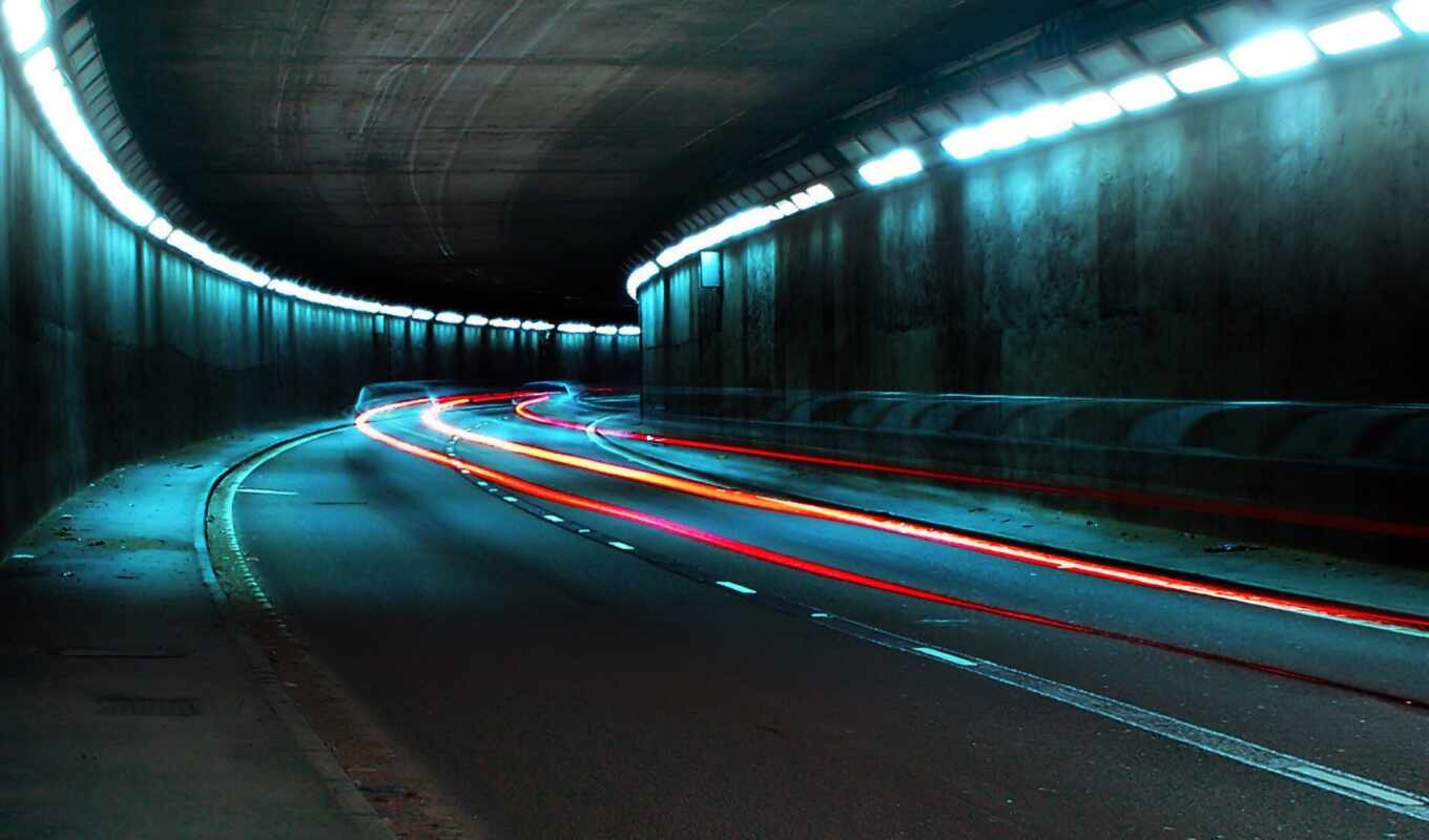 a laptop, city, night, road, fire, dodge, challenger, beautiful, tunnel, expensive, underground