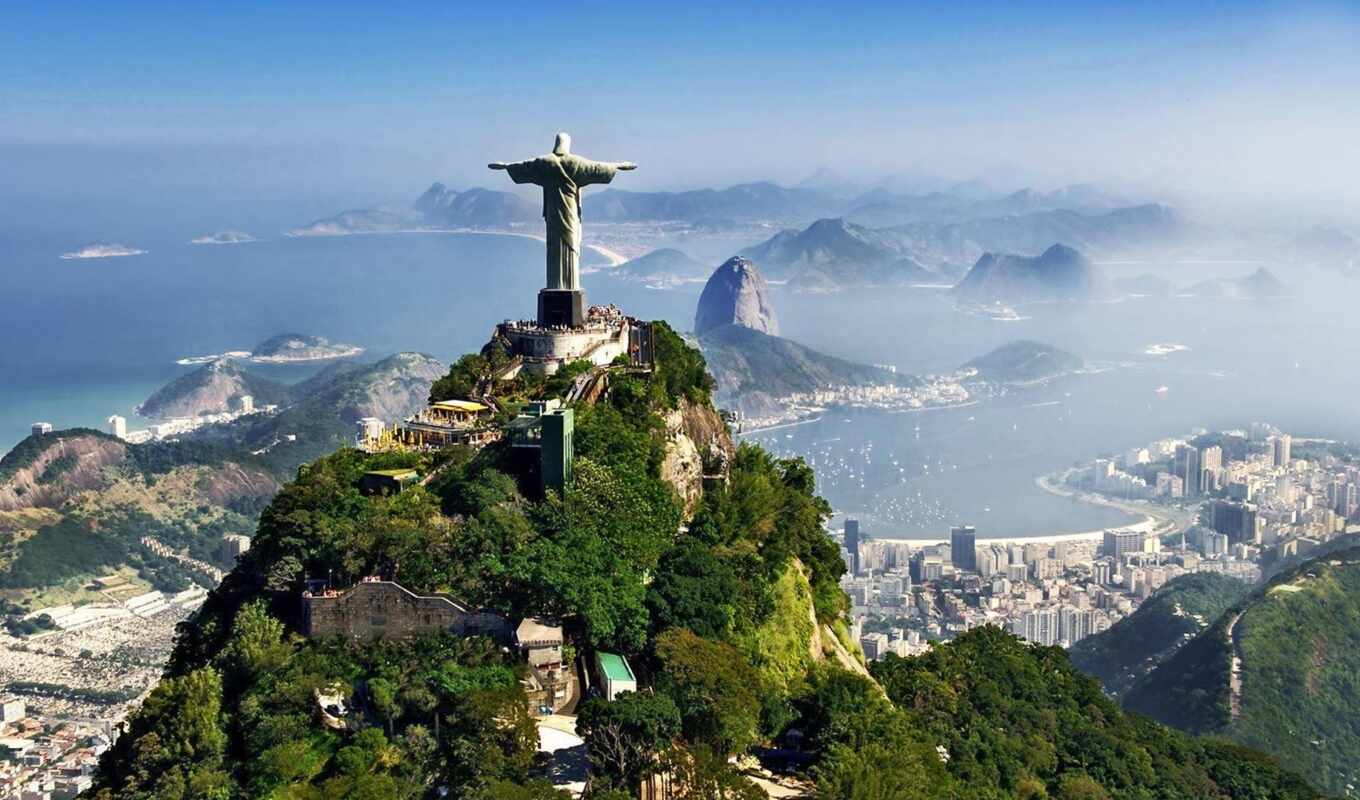город, гора, статуя, brazil, brazilian, jesus, rare, искупитель, christ, рио
