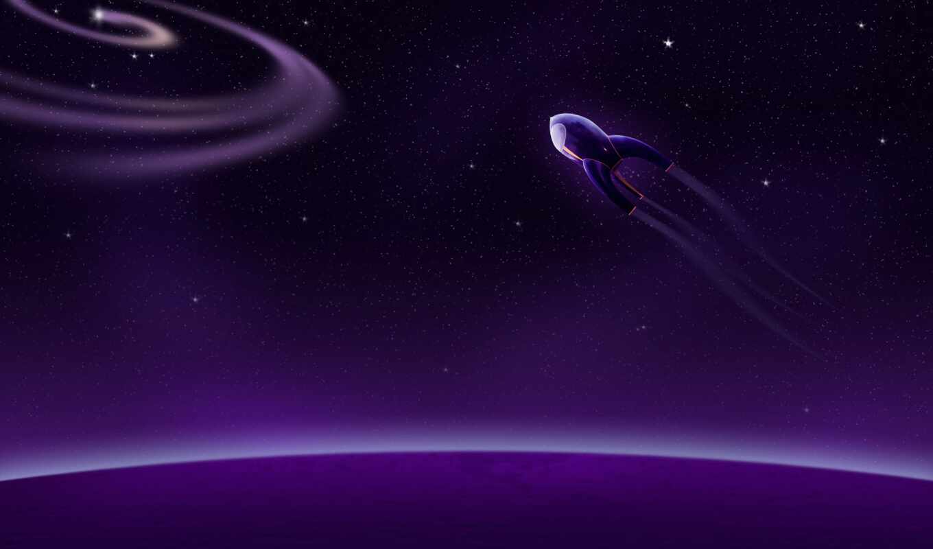 взгляд, purple, космос, биг, лет, rocket, into, launch