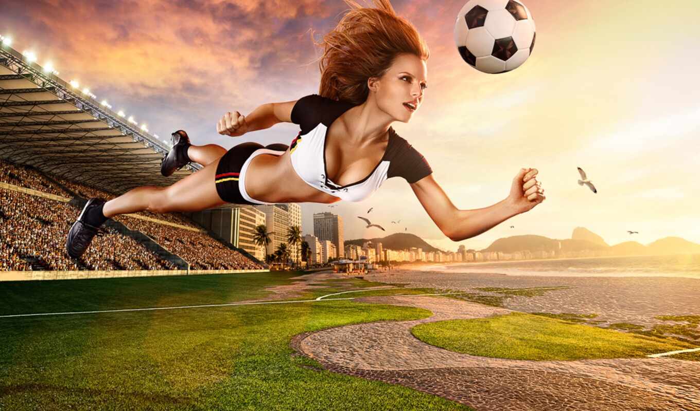 view, video, background, football, women, sport, ball, soccer, popular