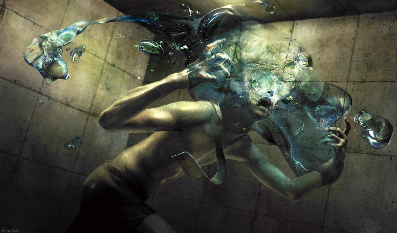 man, picture, water, horrors, horror, ryohei, hase