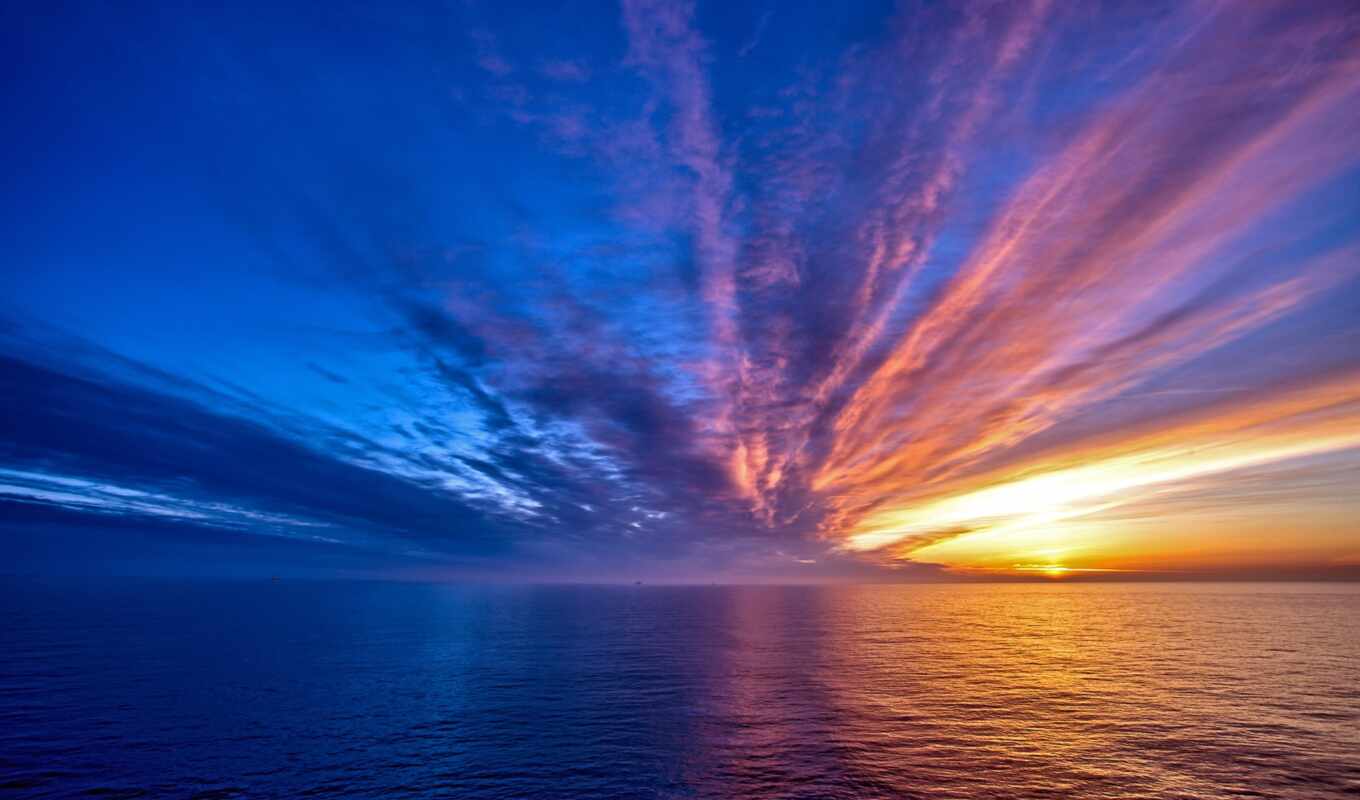 nature, sky, sunset, sea, cloud, beautiful