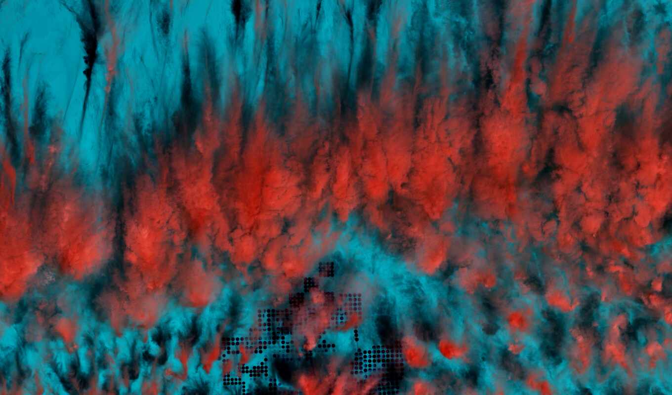 art, blue, дым, red, облако, shadow, earth, color, canvas, серии, 1995 год