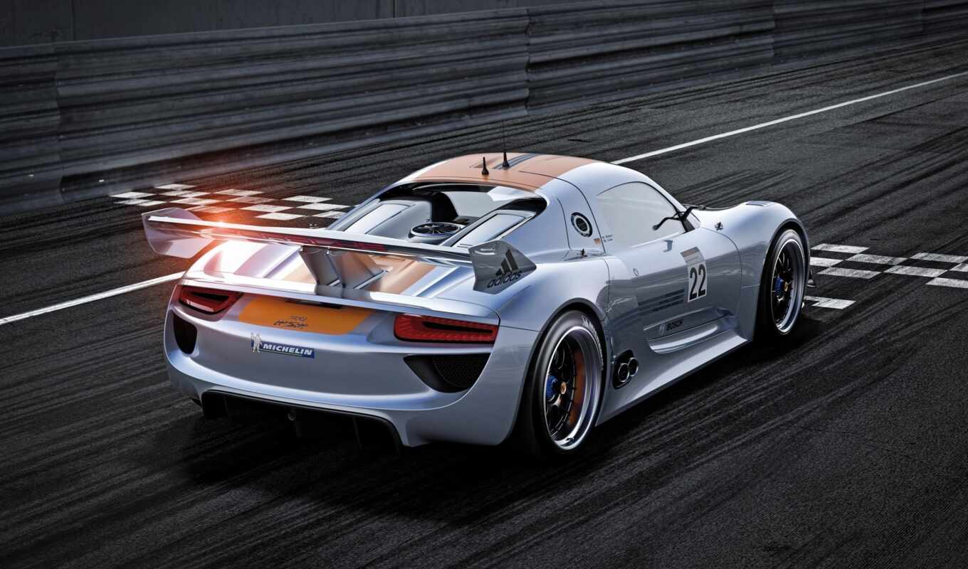 iphone, concept, Porsche, beautiful, asphalt, track, half, rsr