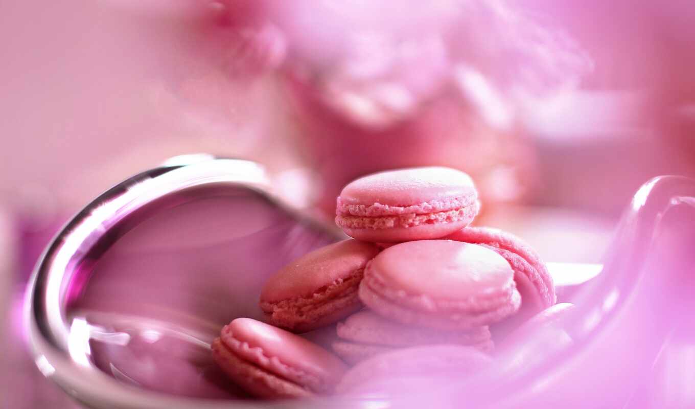 candy, розовый, cookie, french, macaron, сладость, макаронс