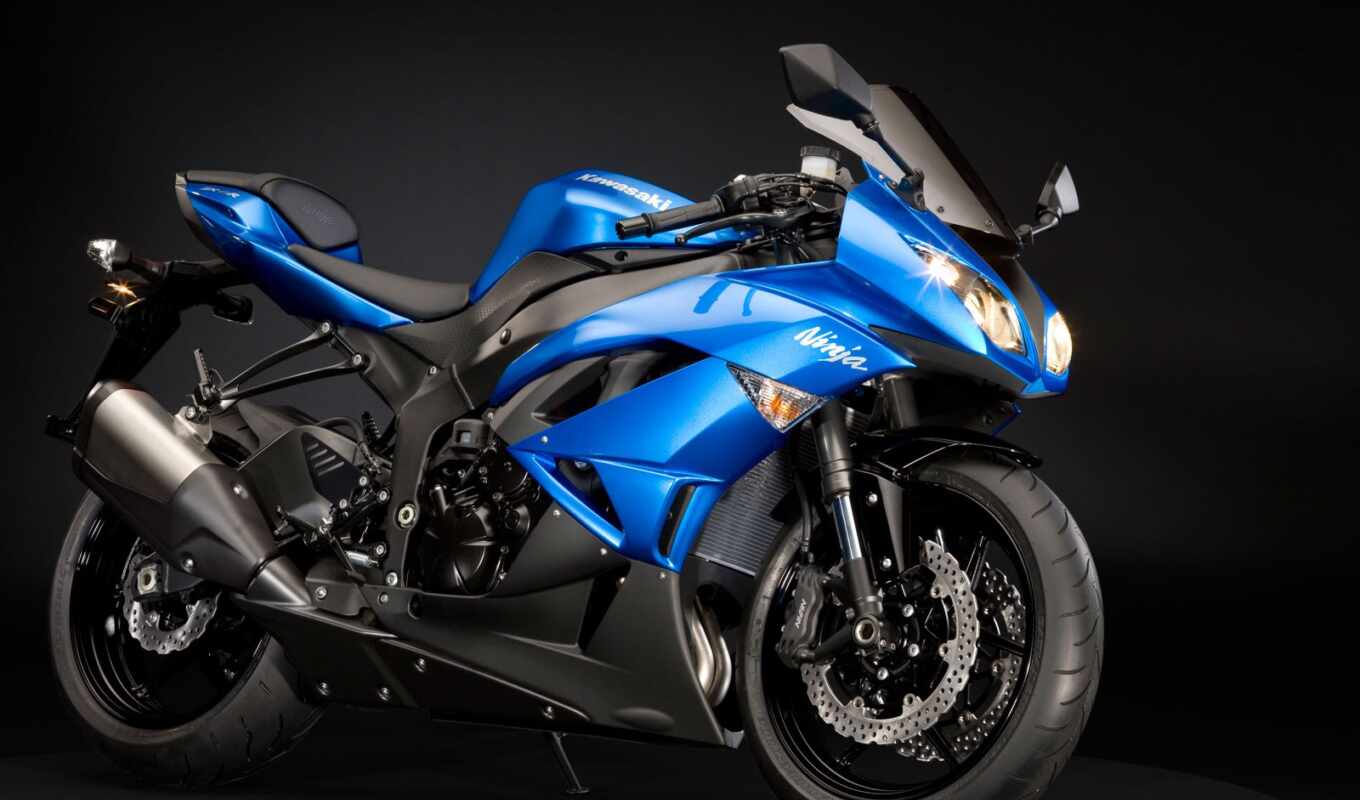 blue, мотоцикл, rendering, ноября, ninja, honda, kawasaki