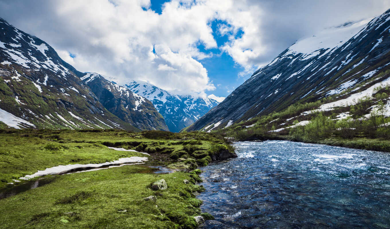 природа, страница, река, норвегия, чистота, norwegian, горы