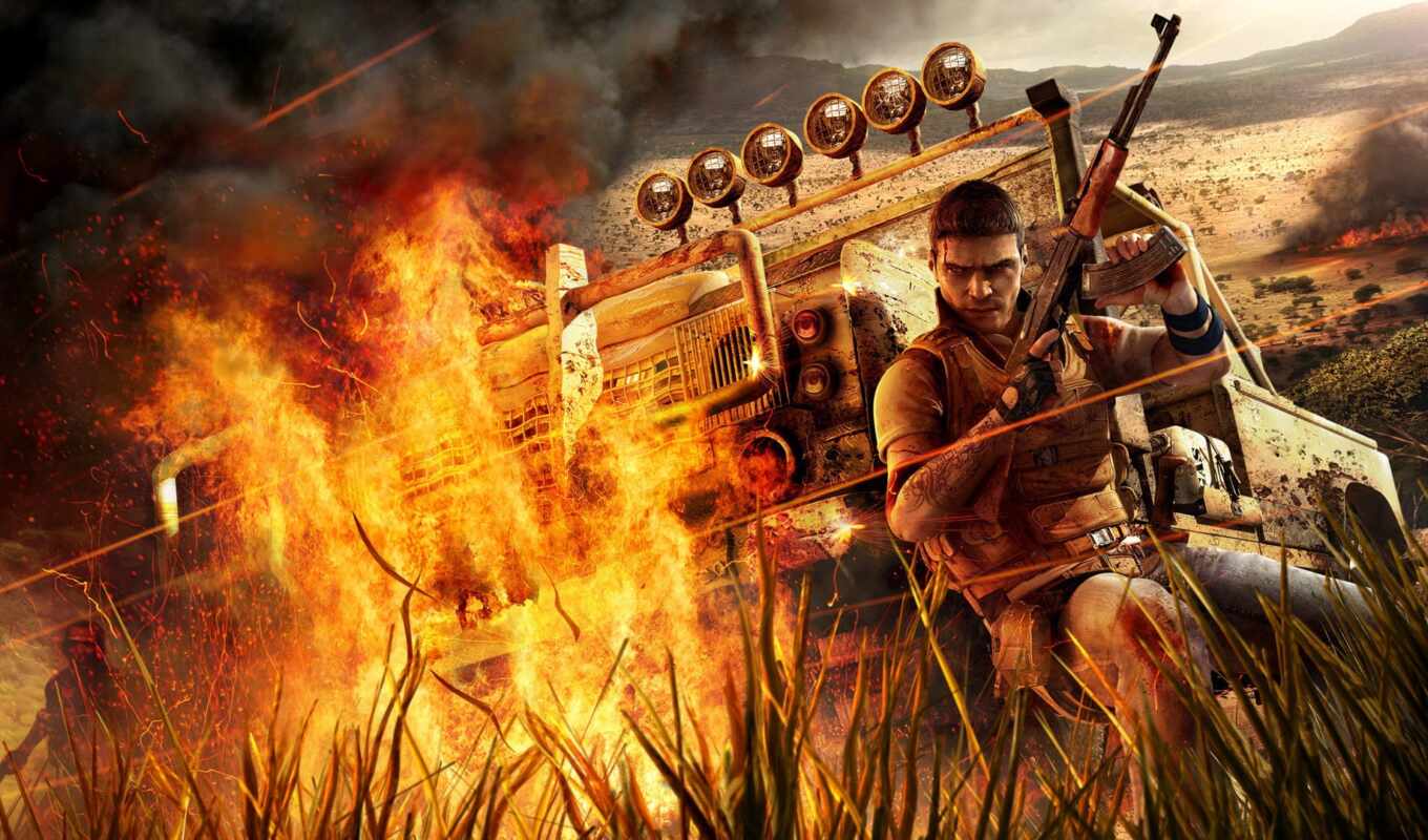 grass, games, far, cry, auto, fire, Africa, automatic transmission, carver, jack
