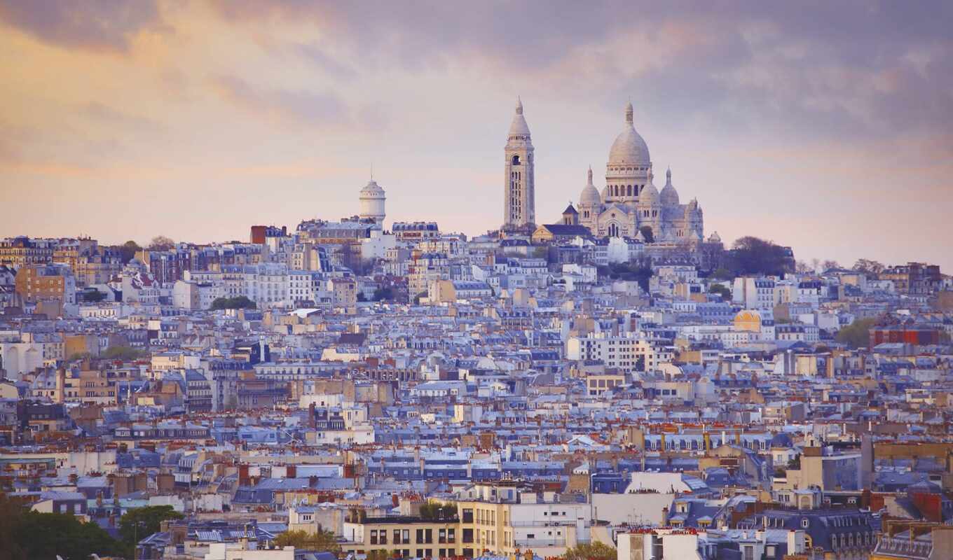 париж, панорама, montmartre, francii, hanson, teledyne