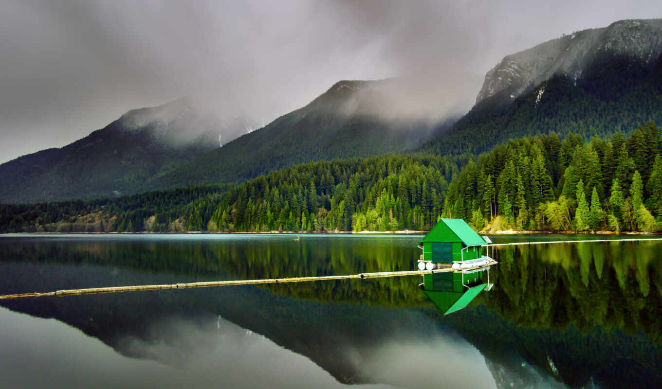 lake, nature, mountain, Vancouver, capilano