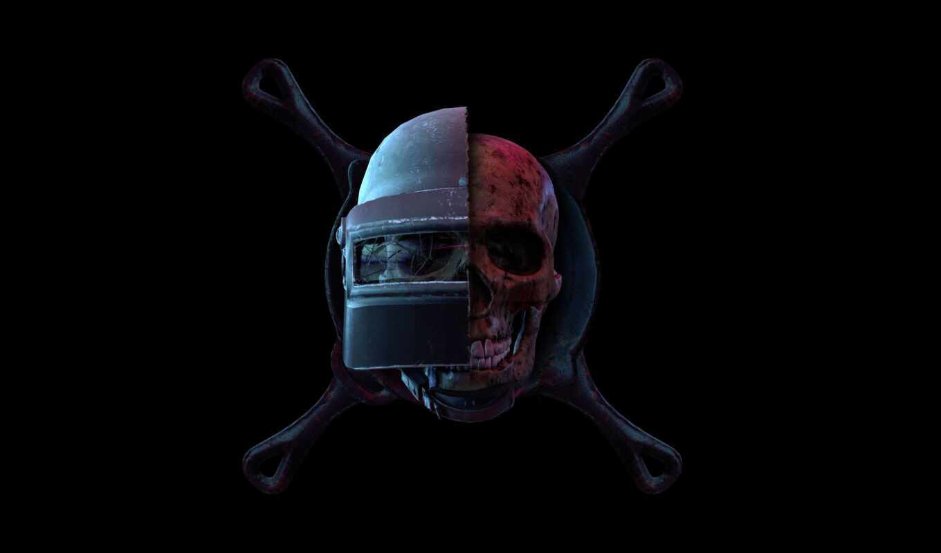 black, game, background, skull, live, helmet, pan, fights, playerunknown, pxfuelpage