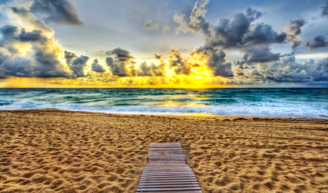 пляж, песок, ocean, palm, florida, кнут, rising