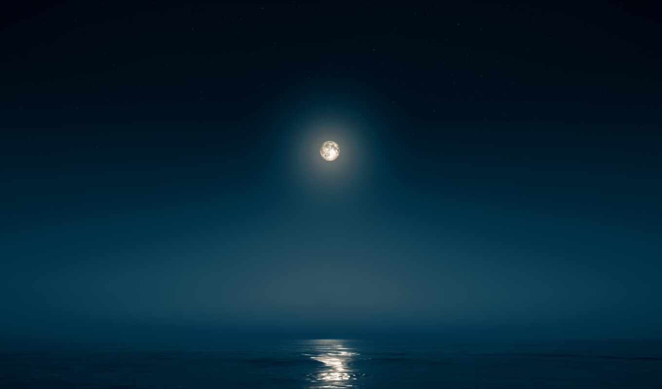 свет, ночь, луна, ocean, moonlight