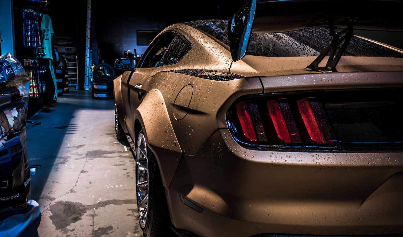 view, auto, car, from behind, ford, mustang, which, supercar, sporty