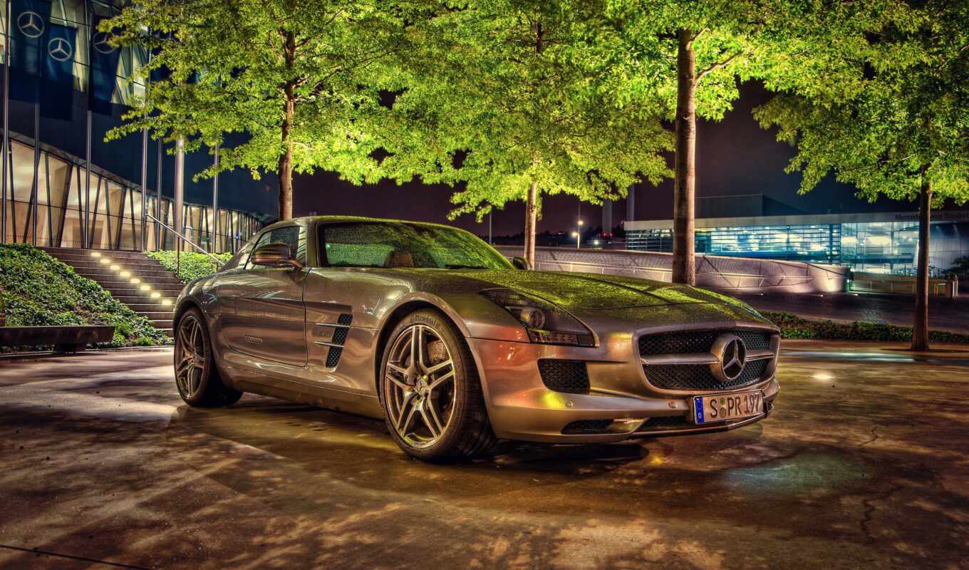 mercedes, car, sls, hdr, purse, images, cars, cryptate