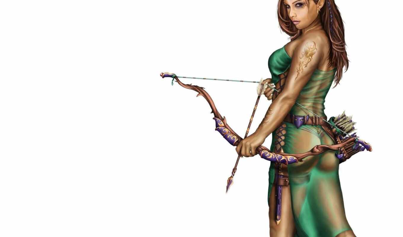 female, elf, archer