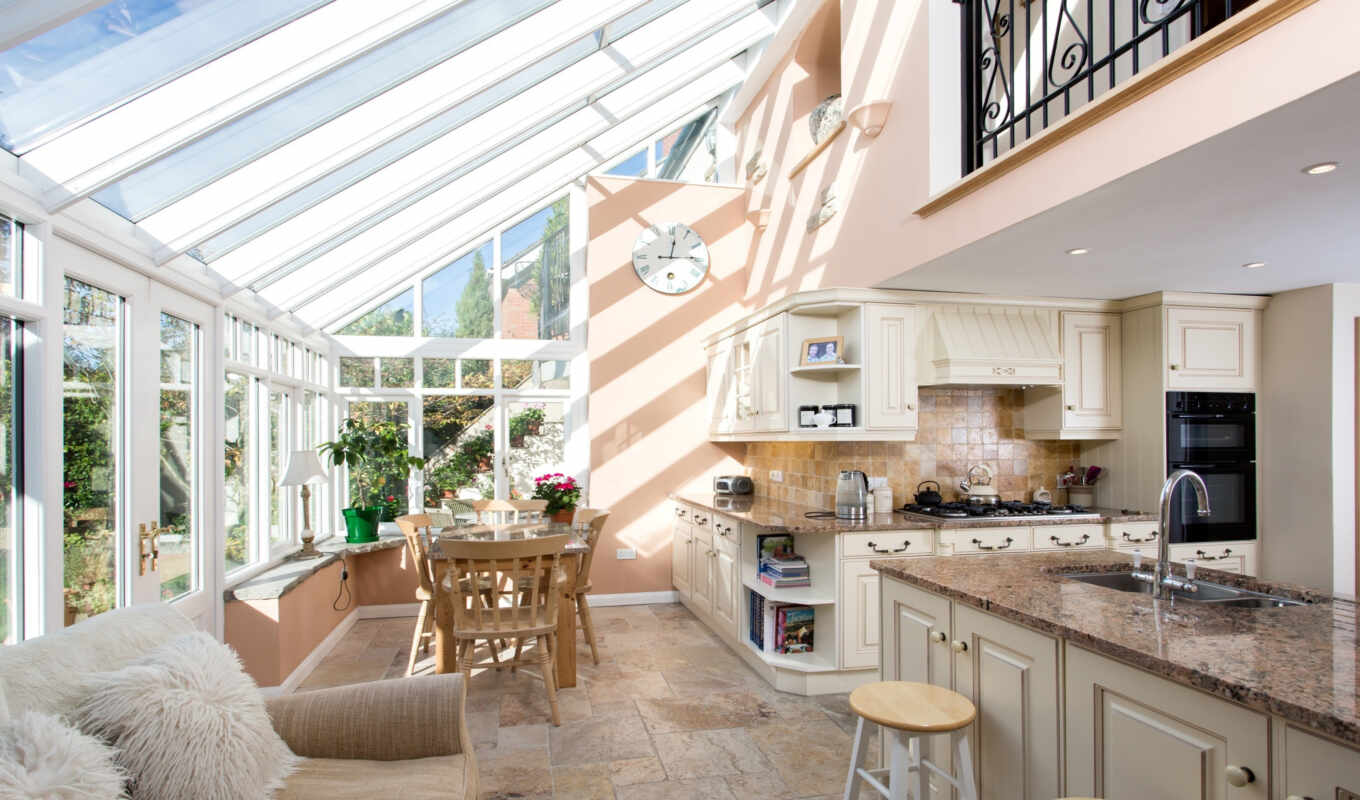 interior, kitchen, veranda