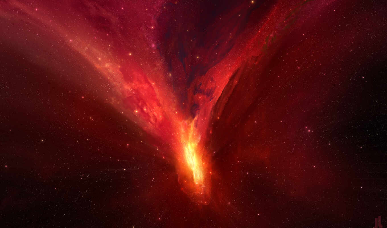light, red, space, nebula