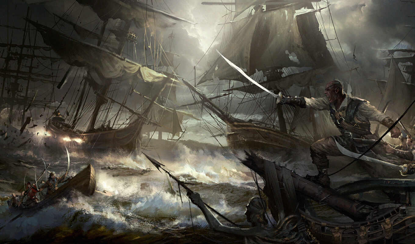 ship, action, sea, pirate, png, naval, cutthroat