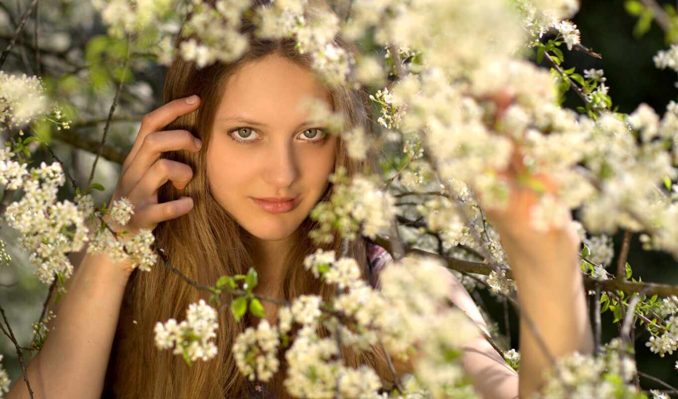 цветы, девушка, весна, cheremuh, cheremuhii