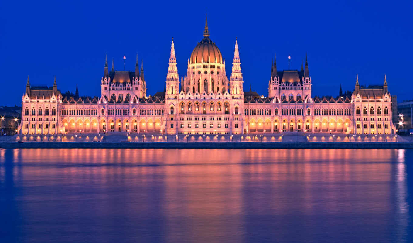 night, building, stock, river, budapest, hungarian, hungary, parliament, the danube, footage