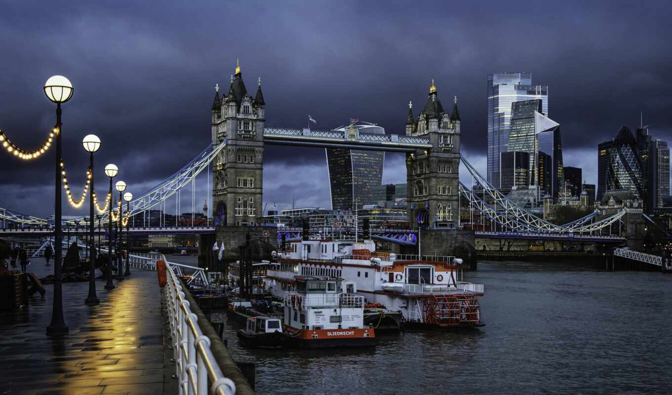 мост, англия, башня, london, река