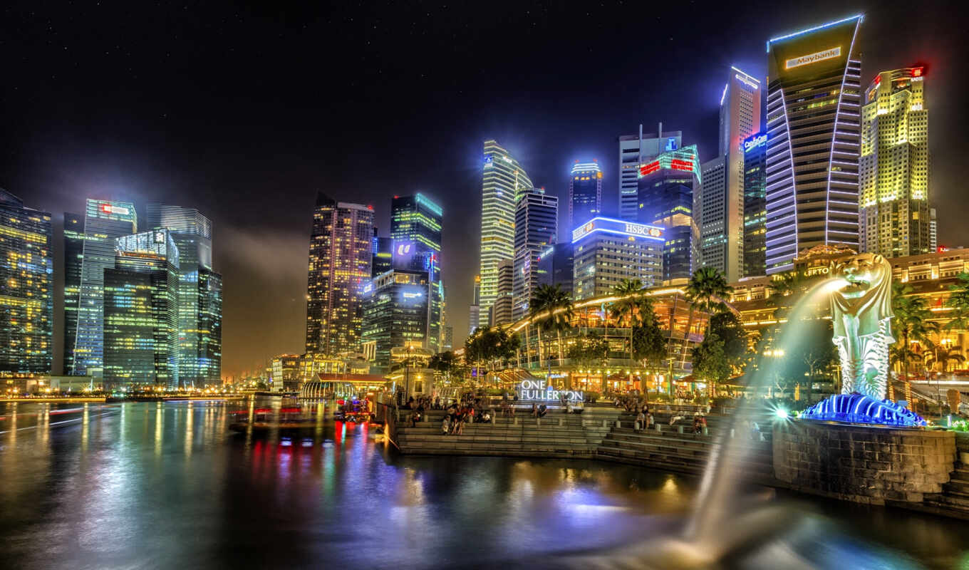 картинка, дома, город, вечер, города, здания, фотографий, заставки, бесплатные, singapore