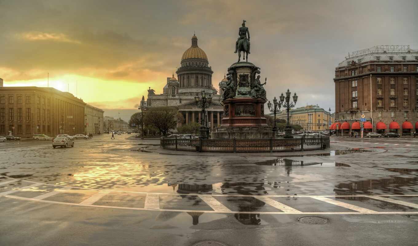 city, Russia, Saint, petersburg, cathedral, Isaac, Isaakievsky
