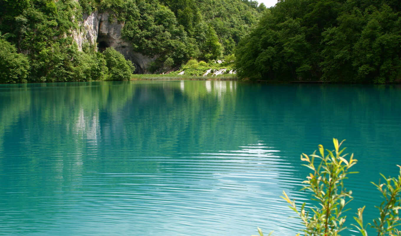 озеро, природа, зелёный, water, landscape, горы, девственное
