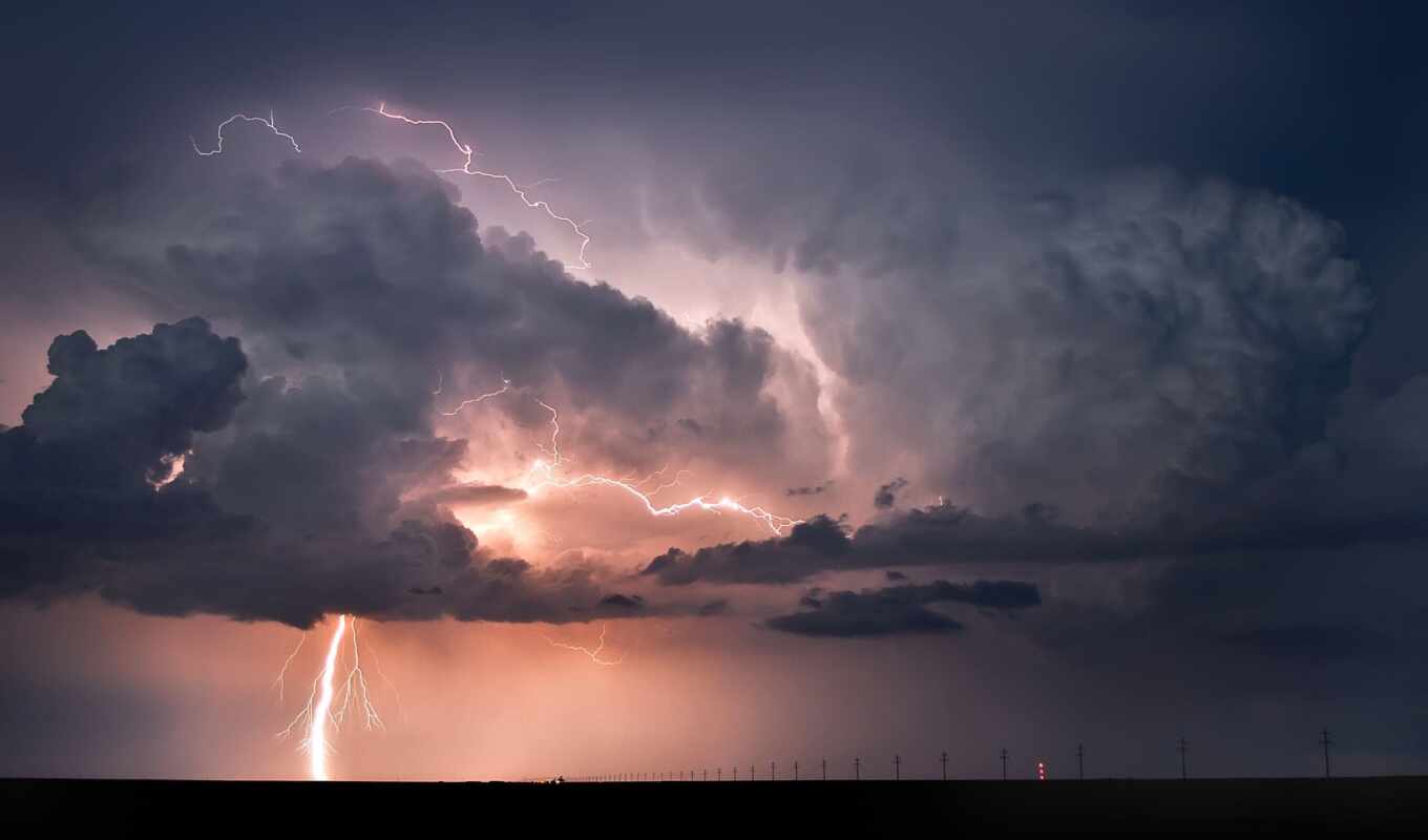 nature, sky, the storm, rain, landscape, lightning, dr
