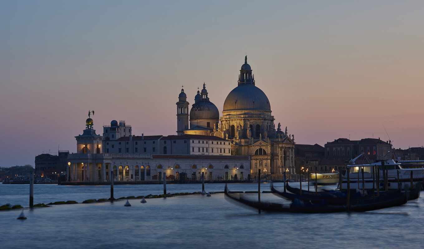 sunset, venice, Maria, santa, travel, italy, cathedral, of, firework, Venice
