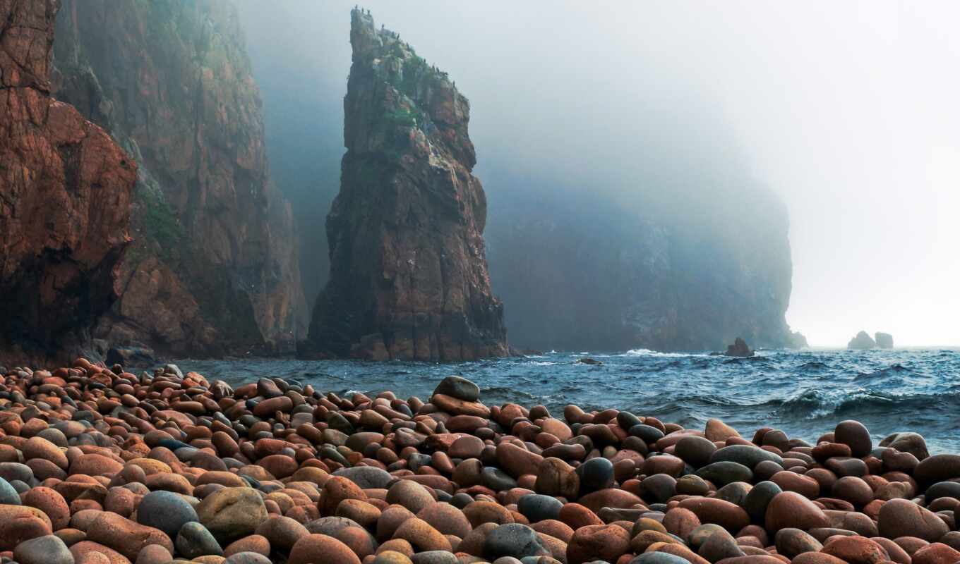 nature, stone, rock, Russia, sea, coast, cliff, berk, Vitaly
